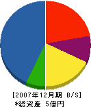 熊谷組 貸借対照表 2007年12月期