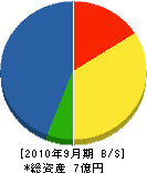 藤田建設 貸借対照表 2010年9月期