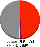 西田組ジャーナル 損益計算書 2012年7月期