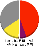 藤田工業 損益計算書 2012年9月期