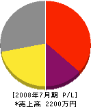 匹田硝子塗料店 損益計算書 2008年7月期
