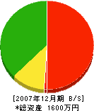 佐々木工務店 貸借対照表 2007年12月期