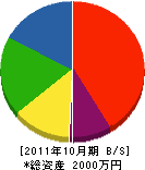 長尾組 貸借対照表 2011年10月期