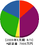 宮崎建設 貸借対照表 2008年6月期