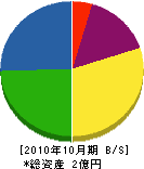稲田電機 貸借対照表 2010年10月期
