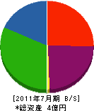 丸藤 貸借対照表 2011年7月期