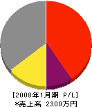 昭和工業所 損益計算書 2008年1月期