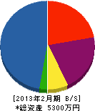 松房電機 貸借対照表 2013年2月期