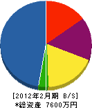 鈴屋電工 貸借対照表 2012年2月期