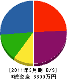 本庄ペイント工業 貸借対照表 2011年3月期