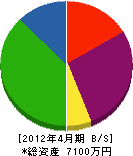 大澤鉄工所 貸借対照表 2012年4月期