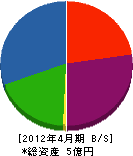多田ビニール工業所 貸借対照表 2012年4月期