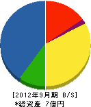 兼田建設 貸借対照表 2012年9月期