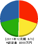 塩山ヒタチ商会 貸借対照表 2011年12月期 塩山ヒタチ商会 貸借対照表 2011年12月期