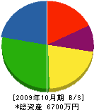 滝商会 貸借対照表 2009年10月期