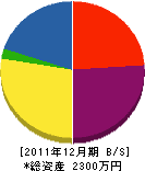盛田工務店 貸借対照表 2011年12月期