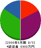 東阪産商 貸借対照表 2008年8月期