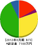 てんぷれーと 貸借対照表 2012年8月期
