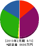 尾山組 貸借対照表 2013年2月期