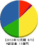 新潟砂利建設工業 貸借対照表 2012年12月期