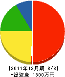 阪口製作所 貸借対照表 2011年12月期
