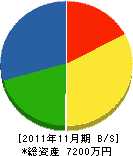 井上水道工業所 貸借対照表 2011年11月期