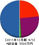 橋本造園 貸借対照表 2011年12月期