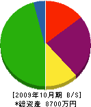 ニシナ電器 貸借対照表 2009年10月期