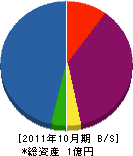 中道造園土木 貸借対照表 2011年10月期