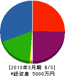 松浦造園 貸借対照表 2013年3月期