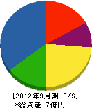 沼田建設工業 貸借対照表 2012年9月期