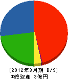 小田産業 貸借対照表 2012年3月期