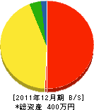 上沢建設 貸借対照表 2011年12月期