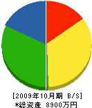 瀧 貸借対照表 2009年10月期
