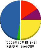 小沢商事 貸借対照表 2008年10月期