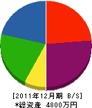 井谷商店 貸借対照表 2011年12月期