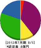 千代田テクノ 貸借対照表 2012年7月期