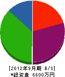 松尾建設 貸借対照表 2012年9月期