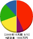 高島土建 貸借対照表 2008年10月期