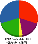 高田建材 貸借対照表 2012年5月期