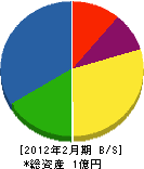 坂田設備 貸借対照表 2012年2月期
