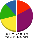 阿叡重建 貸借対照表 2011年12月期