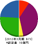 日本電化工機 貸借対照表 2012年3月期