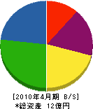 岡田工務店 貸借対照表 2010年4月期