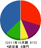 澄川建設 貸借対照表 2011年10月期