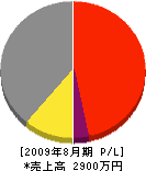 沢田電機 損益計算書 2009年8月期