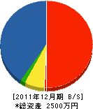 佐藤建築 貸借対照表 2011年12月期
