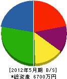 富田石材工業 貸借対照表 2012年5月期