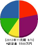 秋桜 貸借対照表 2012年11月期