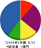 阪南建設 貸借対照表 2008年8月期